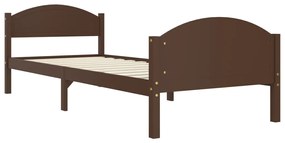 Giroletto marrone scuro in legno massello di pino 90x200 cm