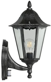 Eglo 93458 - Applique da esterno con sensore NAVEDO 1xE27/60W/230V