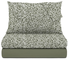 Completo letto singolo pois verde cotone