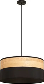 Lampadario sospeso con cavo ALBA 1xE27/15W/230V Ø 45 cm, nero/marrone