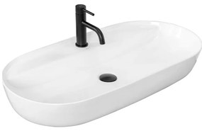 REA-U2541 - Lavabo da appoggio AURA 41x81 cm ceramica/bianco lucido