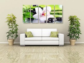 Quadri 5 pezzi – Orchidea giapponese