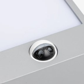 Brilagi TERNI LED/12W/230V lampada da parete esterna con sensore grigia IP44