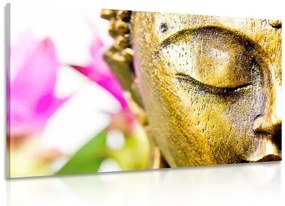 Stampa su tela – Volto dorato di Buddha