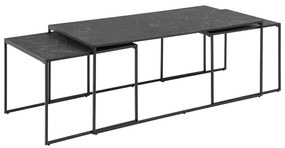 Set di tavolini da caffè ALMA 3 pz antracite