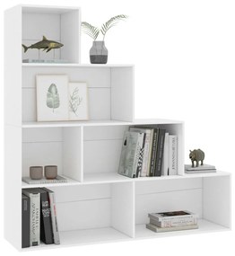 Libreria/divisorio bianco 155x24x160 cm in legno multistrato