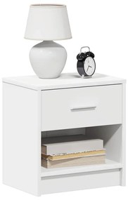 Comodino Con Cassetto Bianco 39x28x41 Cm /