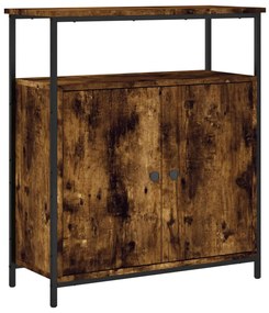 Credenza rovere fumo 70x30x80 cm in legno multistrato