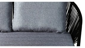 Divano da giardino nero a due posti North - Bonami Selection