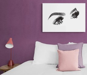 Stampa su tela – Occhi femminili minimalisti