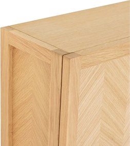 Scarpiera a cerniera in legno di quercia Herringbone - Hübsch