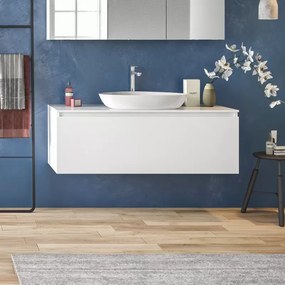 Mobile 120cm bagno installazione sospesa con cassetto ammortizzato SP-120B - KAMALU