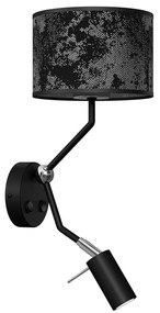 Lampada da parete SATINO 1xE27/40W/230V + 1xGU10/MR11/7W nero/grigio