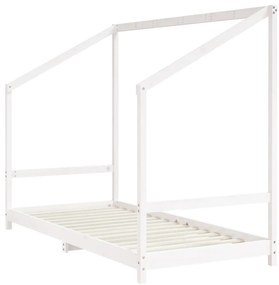 Giroletto per bambini bianco 2x(90x200) cm legno massello pino