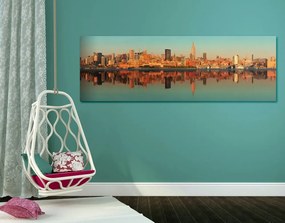 Stampa su tela – Incantevole New York riflesso nell'acqua
