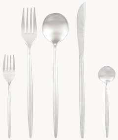 Set di posate con finitura opaca spazzolata in diverse misure di set Shimmer