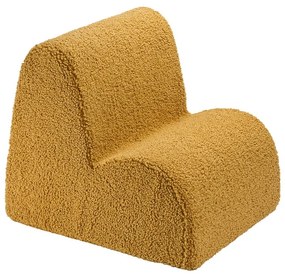 Poltrona per bambini marrone con rivestimento in bouclé Cloud – Wigiwama