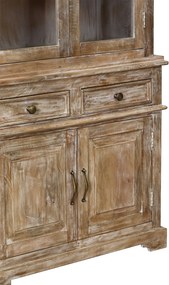 ALTER - credenza con vetrina in legno di mango