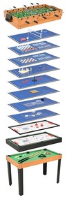 Set Giochi Da Tavola 15-in-1 121x61x82 Cm İn Acero /