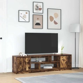 Mobile Porta Tv Rovere Fumo 188,5x41x50 Cm İn Legno Multistrato /