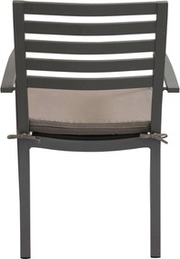 DEXTER - set tavolo in alluminio cm 200/300 x 100 x 74 h con 6 poltrone Dexter