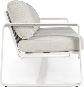 Divano da giardino bianco in alluminio Merrigan – Bizzotto