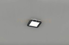 Plafoniera led quadrata metallo nero dimmerabile con interruttore a...