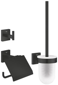 GROHE 411232430 - Set di accessori per WC 3 in 1 ESSENTIALS nero