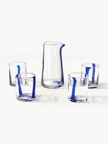 Set caraffa e bicchieri per acqua in vetro soffiato Taha 5 pz