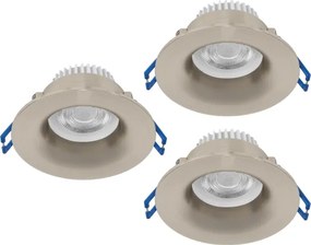 Eglo 902276 - Set da 3 faretti da incasso per bagno SALABATE LED/4,9W/230V Ø 8,8 cm IP65 cromo