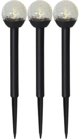Set di 3 luci LED solari da esterno, altezza 23 cm Roma - Star Trading