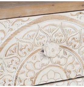 Comodino SHABBY CHIC 47 x 43 x 58 cm Naturale Legno Bianco