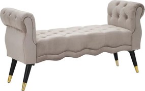 Panchina grigio tortora con rivestimento in velluto Paris – Mauro Ferretti