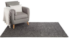 benuta Tappeto a pelo lungo Swirls Grigio scuro 133x190 cm - Tappeto design moderno soggiorno