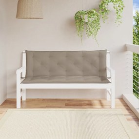 Cuscini Panca Da Giardino 2pz Tortora 150x50x7cm Tessuto Oxford /