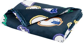 Coperta nera in micropile a tema Halloween 130x170 cm Halloween Ghosts – Catherine Lansfield