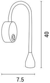 LED Lampada flessibile piccola IONAS LED/3W/230V 3000K bianco