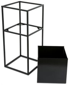 Portafiori 50x24 cm nero