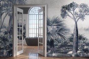 Fotomurale Jungla, nero 600X300 cm