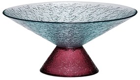 Fruttiera in vetro rosso e blu ø 25 cm Bonbon - Hübsch