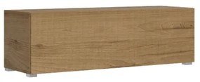 Base TV a ribalta a terra con foro passacavi Isoka 133 cm Quercia Natura