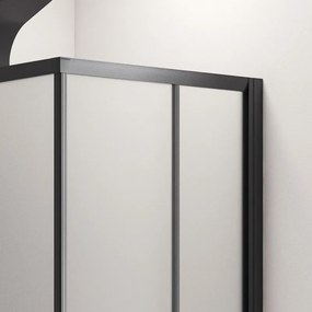 Box doccia 80x110 nero doppio scorrevole vetro opaco | KF1000B - KAMALU