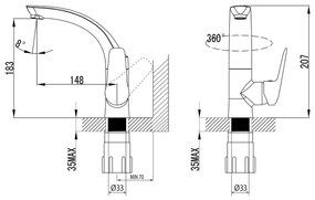 Sapho - Miscelatore per lavabo SOLITER 18 cm cromo lucido
