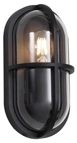 Lampada da parete per esterni nera ovale IP65 - Target