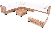 Set Divano 27 pz in Rattan Naturale 244623