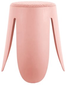 Sgabello in plastica rosa chiaro Savor - Leitmotiv