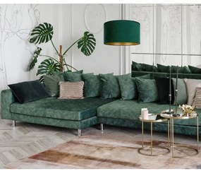 Duolla - Lampadario a sospensione con filo ROLLER 1xE27/15W/230V diametro 40 cm verde scuro/oro