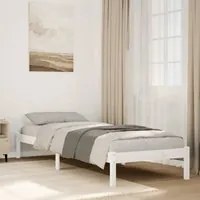 Letto Extra Lungo senza Materasso Bianco 90x210 cm in Pino 852403