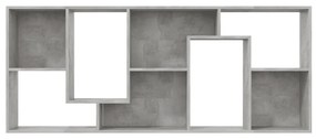 Libreria Grigio Cemento 67x24x161 cm in Legno Multistrato