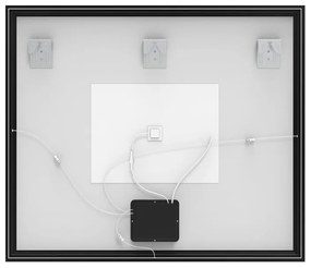 Specchio con illuminazione integrata bagno rettangolare SENSEA L 105 x H 90 x P 3.85 cm nero